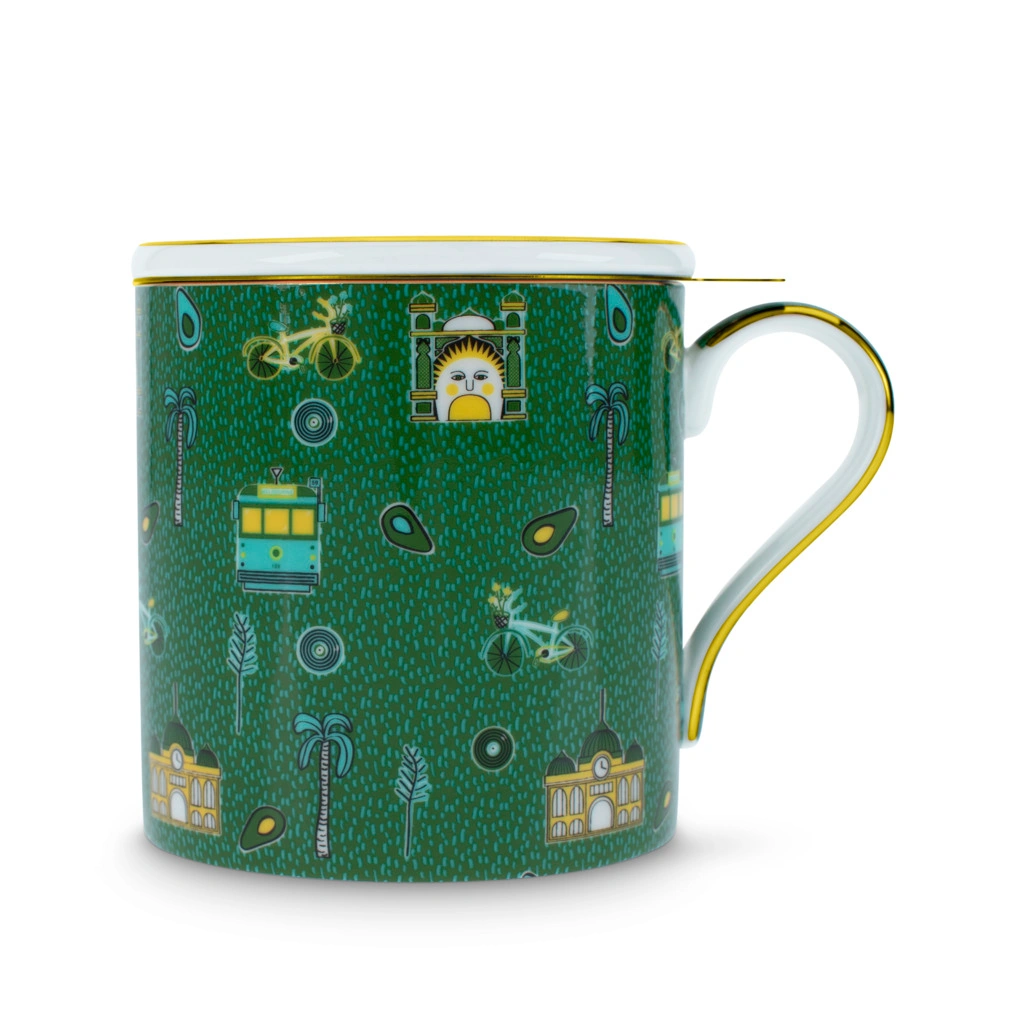 Iconic Melbourne Breakfast Mug with Infuser